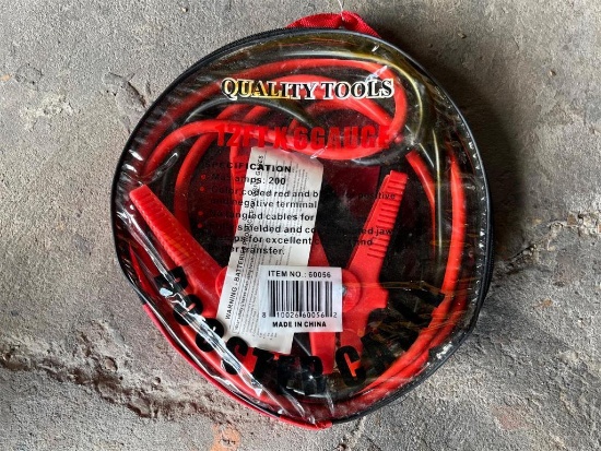 QUALITY TOOLS 12FT 6 GAUGE BOOSTER CABLES