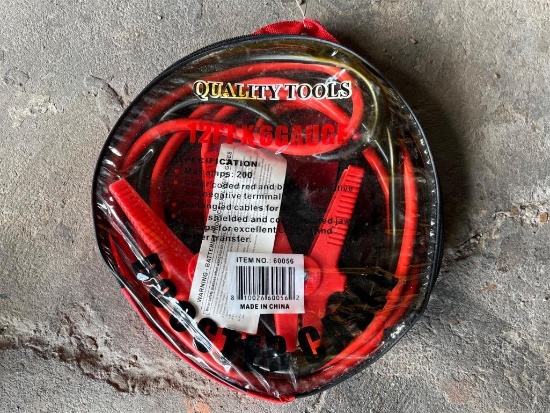 QUALITY TOOLS 12FT 6 GAUGE BOOSTER CABLES