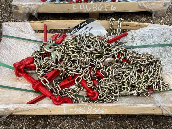 PALLET OF CHAINS AND BINDERS