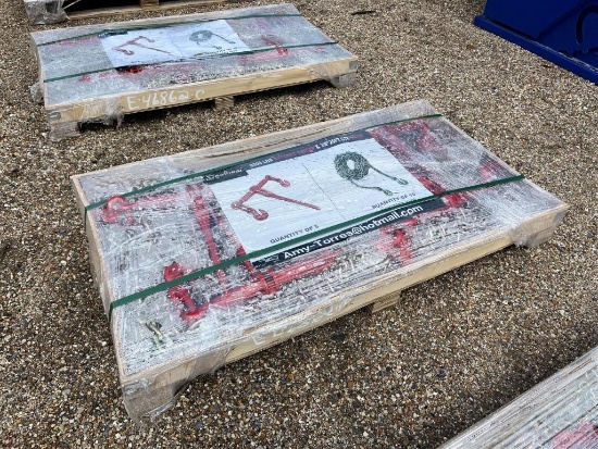 PALLET WITH (5) 9200LB BINDERS AND (10) 3/8IN 20FT G70 CHAINS