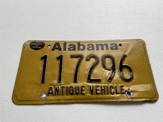 ALABAMA "HEART OF DIXIE" LICENSE PLATE  | Offered at No Reserve