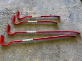 LOT OF TWO 24 INCH AND TWO 36 INCH SPRING STEEL WRECKING BARS