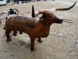 LARGE METAL BULL GRILL