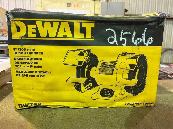DEWALT 8 INCH BENCH GRINDER APPEARS UNUSED