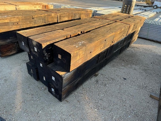 LOT OF (9) BRIDGE TIMBERS