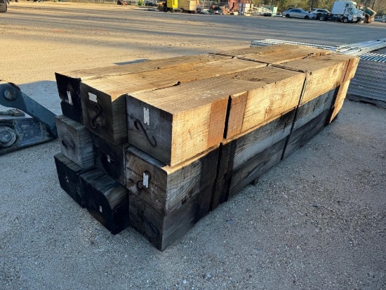 LOT OF (9) BRIDGE TIMBERS