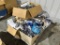 ASSORTED LOT WITH SAFETY GLASSES GLOVES AND VEST