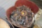 LOT WITH BARREL OF ASSORTED RE THREADING BITS AND ITEMS