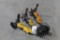 LOT OF THREE DEWALT 4 1/2 INCH ANGLE GRINDERS