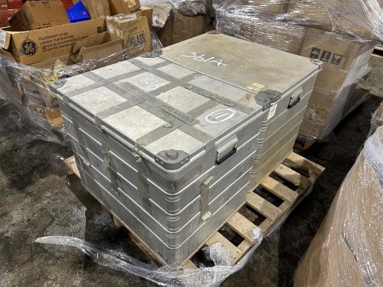 LOT OF 2 ALUMINUM STORAGE BOXES