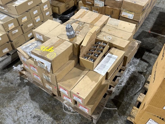 LOT OF ASSORTED JACKETED CABLE CONNECTORS