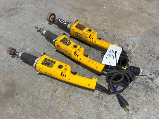 LOT OF THREE DEWALT DW888 2 INCH DIE GRINDERS