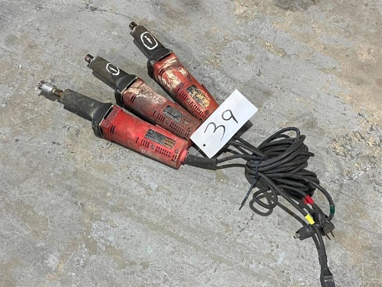 LOT OF THREE MILWAUKEE 2 INCH DIE GRINDERS