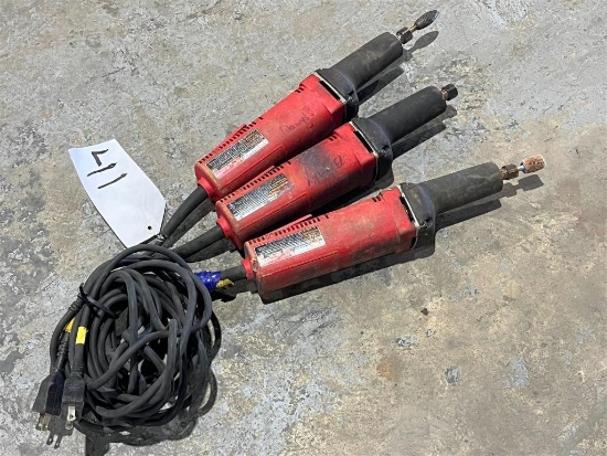 LOT OF THREE MILWAUKEE 2 INCH DIE GRINDERS