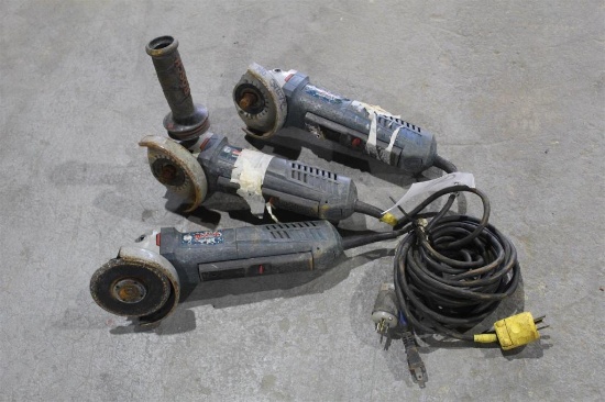 LOT OF THREE 4.5 INCH MATABO ANGLE GRINDERS