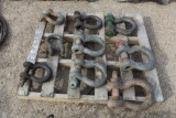 PALLET OF LARGE SHACKLES