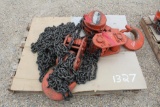 PALLET OF CHAIN HOISTS