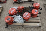 PALLET OF CHAIN HOISTS