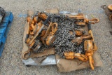 PALLET OF CHAIN HOISTS