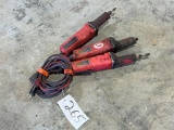 LOT OF THREE MILWAUKEE 2 IN DIE GRINDERS
