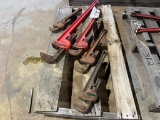 LOT OF FIVE PIPE WRENCHES