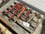 LOT OF SIX PIPE WRENCHES