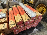 LOT OF 29 48IN FLUORESCENT INDUSTRIAL VAPORTITE LIGHT FIXTURES