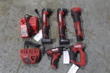 MILWAUKEE BUNDLE 3 DRILLS 2 IMPACTS AND 2 CHARGERS