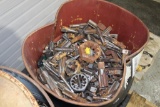 LOT WITH BARREL OF ASSORTED RE THREADING BITS AND ITEMS