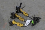 LOT OF THREE DEWALT ANGLE GRINDERS