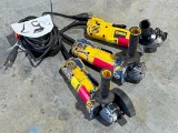 LOT OF THREE DEWALT ANGLE GRINDERS