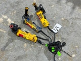 LOT OF THREE DEWALT ANGLE GRINDERS
