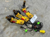 LOT OF THREE DEWALT 4 1/2 INCH ANGLE GRINDERS