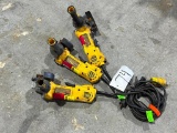 LOT OF THREE DEWALT 4 1/2 INCH ANGLE GRINDERS
