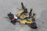 LOT OF THREE DEWALT 4 1/2 INCH ANGLE GRINDERS
