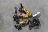 LOT OF THREE DEWALT 4 1/2 INCH ANGLE GRINDERS