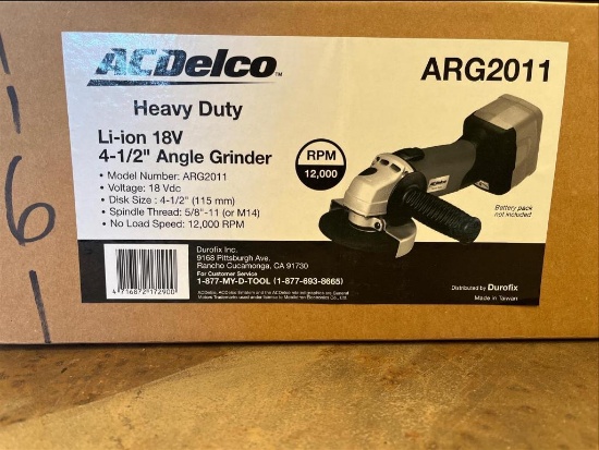 ACDELCO CORDLESS HEAVY DUTY ANGLE GRINDER