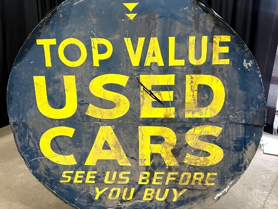 TOP VALUE USED CARS SIGN