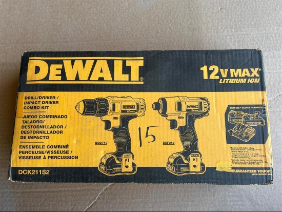DEWALT DRILL DRIVER AND IMPACT DRIVER COMBO SET