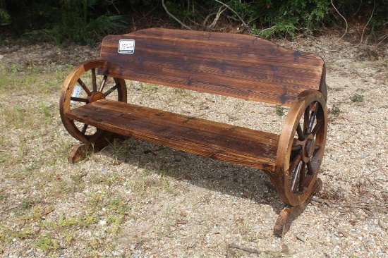 WAGON WHEEL BENCH
