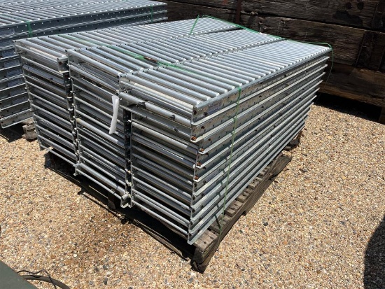SPAN-TRACK PALLET OF (30) CARTON FLOW ROLLERS