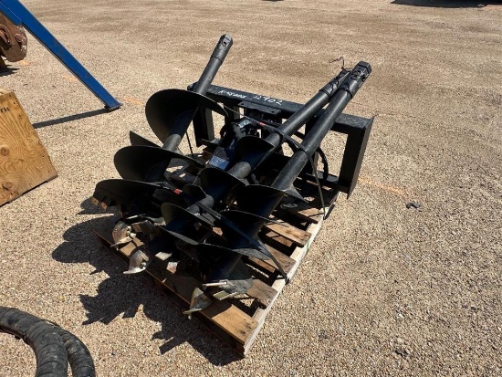 AUGER WITH BITS, FITS SKID STEER