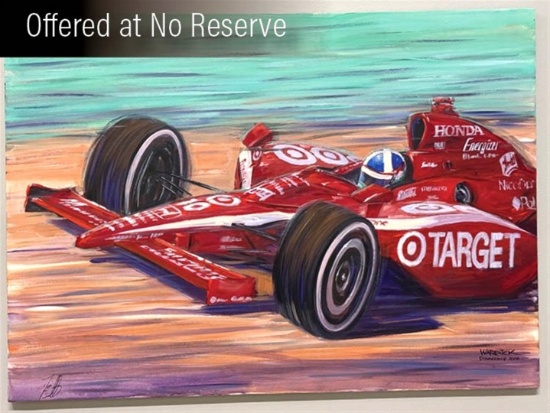 2009 DARIO FRANCHITTI SIGNED TARGET CHIP GANASSI RACING PAINTING