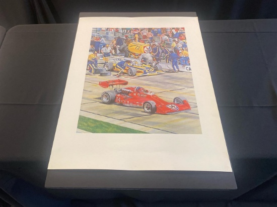 1977 AJ FOYT / JIM MCELREATH 4TH INDIANAPOLIS 500 VICTORY PRINT