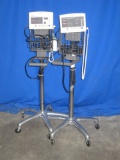 WELCH ALLYN 5200 Series w/ Rolling Stand  - Lot of 2 BP Monitor