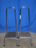 EF BREWER COMPANY Foot Stool With Handrail - Lot of 2 Surgical Stool