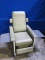 CUSTOM COMFORT Rolling Chair w/ Side Tables