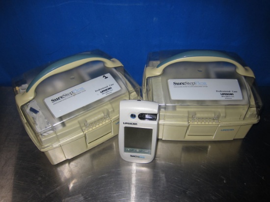 LIFESCAN Sure Step Flex  Professional Blood Glucose Management System - Lot of 3 Glucose Analyzer