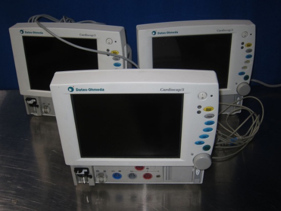 DATEX - OHMEDA Cardiocap/5  - Lot of 3 Monitor