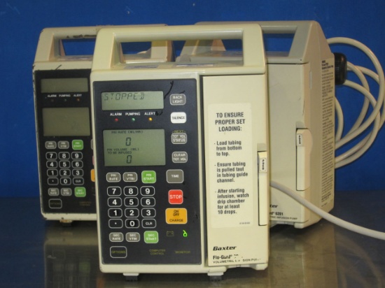 BAXTER Flo-Gard 6201  - Lot of 3 Pump IV Infusion